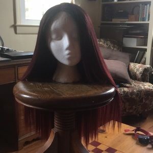 Cherry Red Lace Front Wig 20Inches.